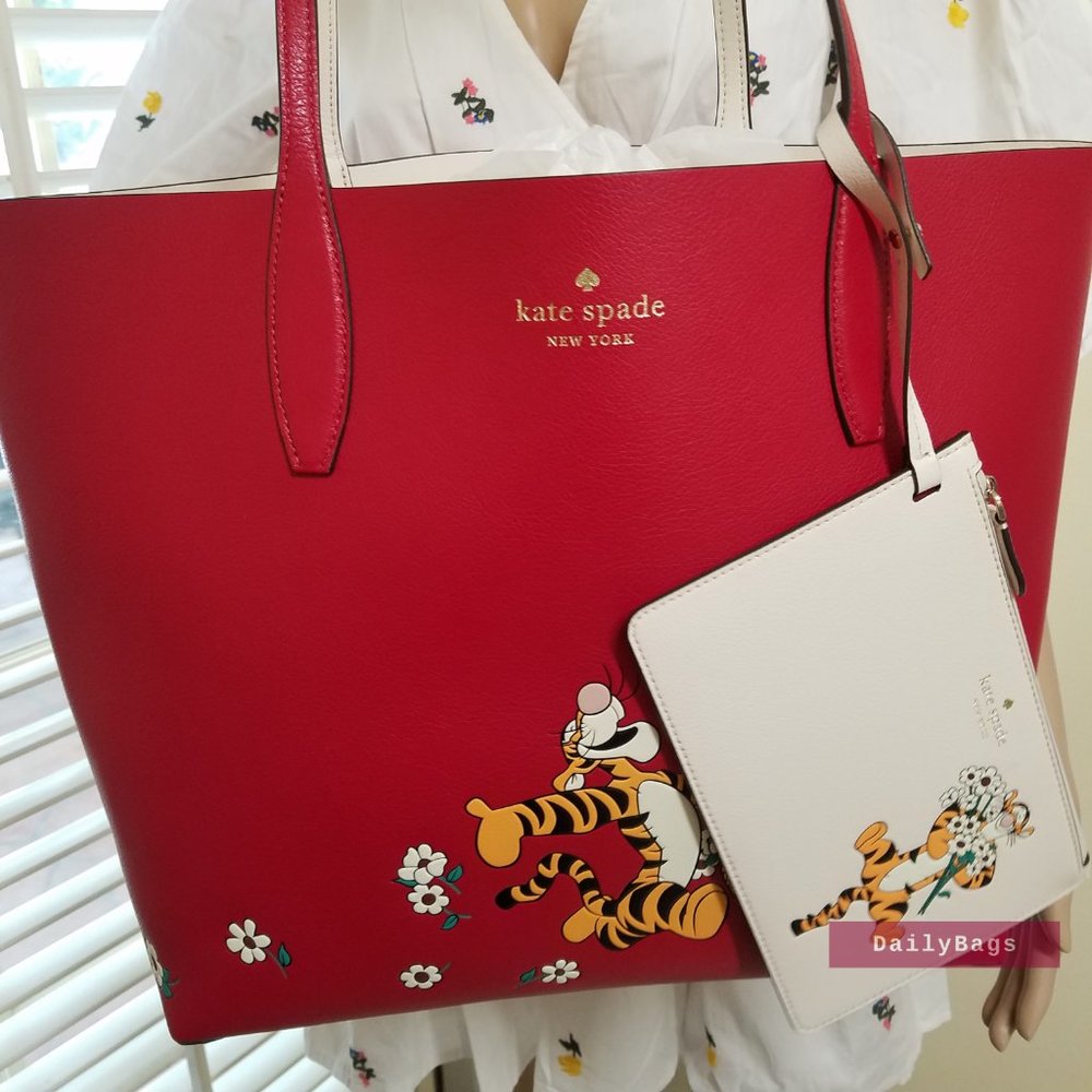 BEAUTIFUL PRESENT TIGGER REVERSIBLE TOTE DISNEY COLLECTION KATE SPADE NOVELTY - Picture 10 of 10